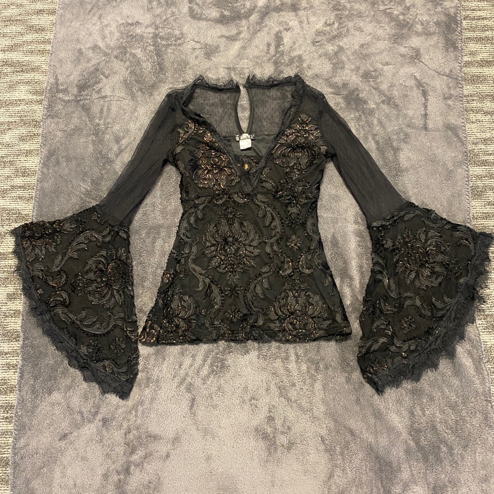 Black lace blouse size S